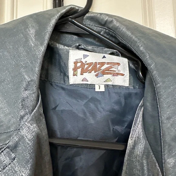 Vintage Metallic Trench Coat - Picture 2 of 6